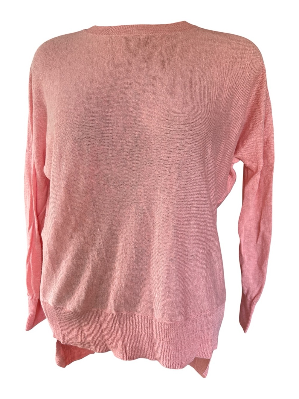 Eileen Fisher Lightweight Scoop Neck Sweater in Dusty Pink